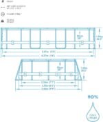 Bestway Power Steel Ovaler Stahlrahmenpool-Set mit Filterpumpe, 7250 L, grau, 424 x 250 x 100 cm