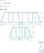 BESTWAY Power Steel Rectangular Pool Set 412x201x122 cm, Stahlrahmenpool-Set mit Filterpumpe und Zubehör