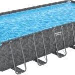 Bestway Pool-Set, rechteckig, 24 ft x 12 ft x 52 Zoll oder 7,32 m x 3,66 m x 1,32 m