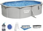 Bestway Hydrium 500 x 366 x 122 cm Ovaler Aufstellpool mit Stahlwand