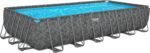 Bestway APX365 Winterfestes Frame Pool Set, 732 x 366 x 132 cm, Sandfilteranlage, 30.045 Liter, Dunkle Marmor-Optik, Ganzjahresschutz, Werkzeugloser Aufbau, Sicherheitsleiter, Abdeckplane