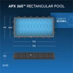 Bestway Pool-Set, rechteckig, 24 ft x 12 ft x 52 Zoll oder 7,32 m x 3,66 m x 1,32 m