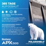 Bestway APX365 Winterfester Solo Pool ohne Zubehör 732 x 366 x 132 cm, Marmor-Optik (Dunkel), eckig