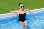 Bestway Power Steel Frame Pool Set mit Filterpumpe 412 x 201 x 122 cm, grau, eckig