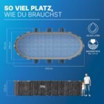 Bestway Steel Pro MAX Frame Pool Komplett-Set, 610 x 366 x 122 cm, Holz-Optik, 20.241 L, 3-lagiges TriTech-Material, ClickConnect System, Filterpumpe, Sicherheitsleiter, Abdeckplane, Reparaturflicken