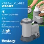 Bestway Steel Pro MAX Frame Pool Komplett-Set, 610 x 366 x 122 cm, Holz-Optik, 20.241 L, 3-lagiges TriTech-Material, ClickConnect System, Filterpumpe, Sicherheitsleiter, Abdeckplane, Reparaturflicken