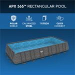 Bestway Pool-Set, rechteckig, 24 ft x 12 ft x 52 Zoll oder 7,32 m x 3,66 m x 1,32 m