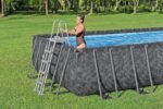 Bestway Pool-Set, rechteckig, 24 ft x 12 ft x 52 Zoll oder 7,32 m x 3,66 m x 1,32 m