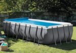 Intex Schwimmbadrahmen-Set Ultra Quadra, 549 x 274 x 132 cm, XTR 26356 & 28051 Solar-Rolle