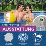 Bestway Hydrium Stahlwandpool Komplett-Set mit Sandfilteranlage 500 x 360 x 120 cm, grau, rund