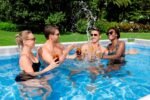 Bestway Power Steel Frame Pool Set mit Filterpumpe 412 x 201 x 122 cm, grau, eckig
